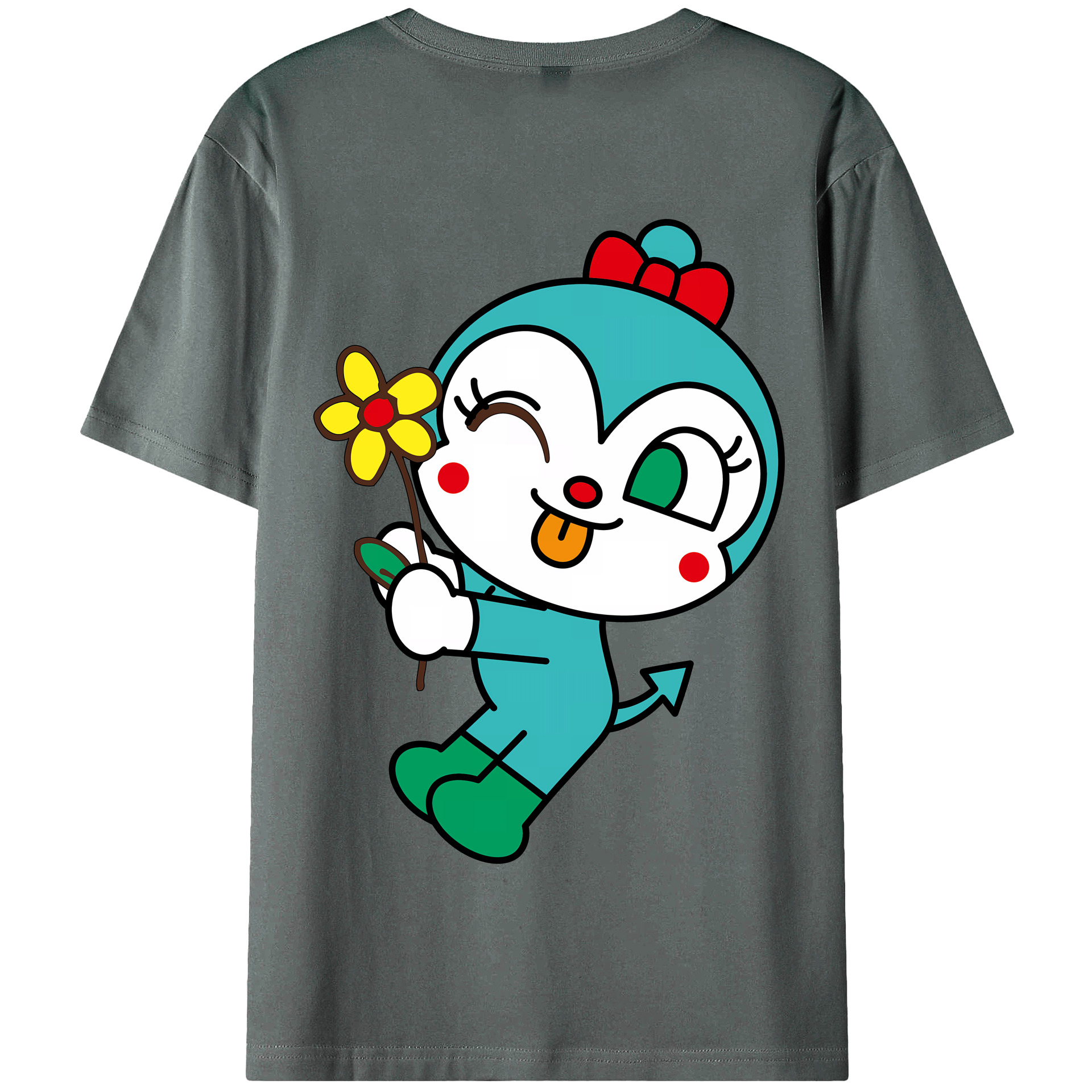 （画像用） アンパンマン Anpanman 綿100％半袖Tシャツ（背面プリント）